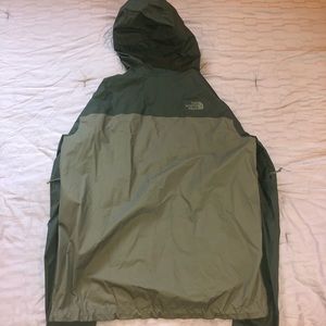 Green Northface Rain Jacket